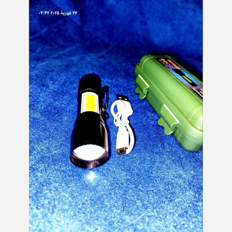 چراغ قوه جیبی زوم دار کمپینگ با چراغ فانوسی و شارژ usb