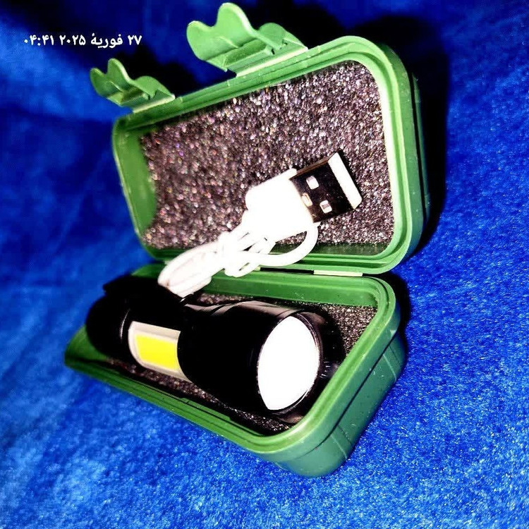 چراغ قوه جیبی زوم دار کمپینگ با چراغ فانوسی و شارژ usb