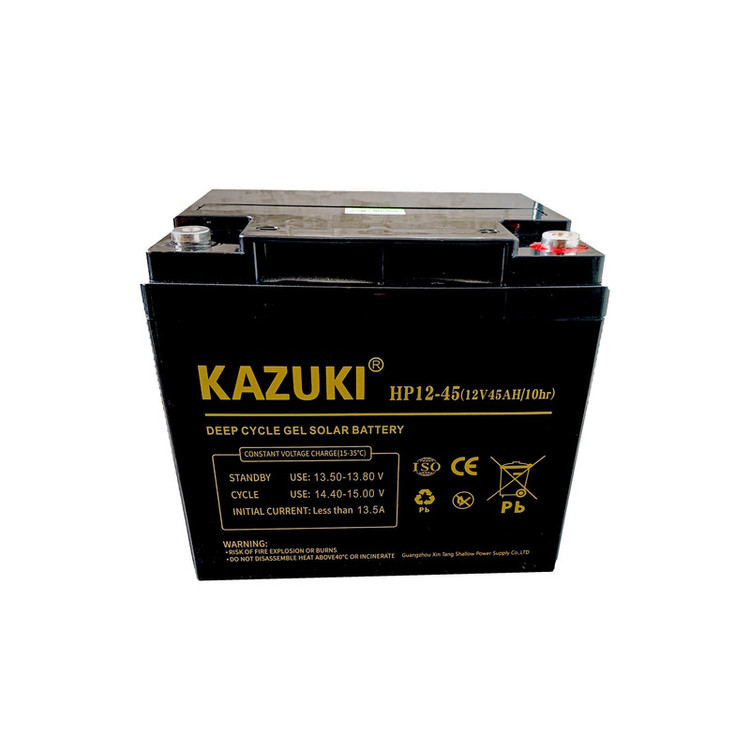 باتری UPS با ولتاژ 12 ولت و شدت جریان 45 آمپرساعت کازوکی مدل HP12-45 GEL